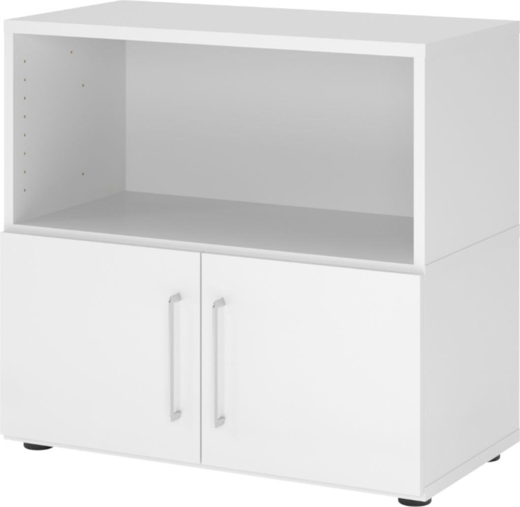 bümö flexi Aktenschrank klein mit Flügeltüren - Nachbildung: Weiß