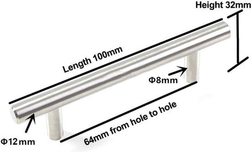 Poignées pour Rideaux Coulissants et Portes de Terrasse 64mm Extérieur