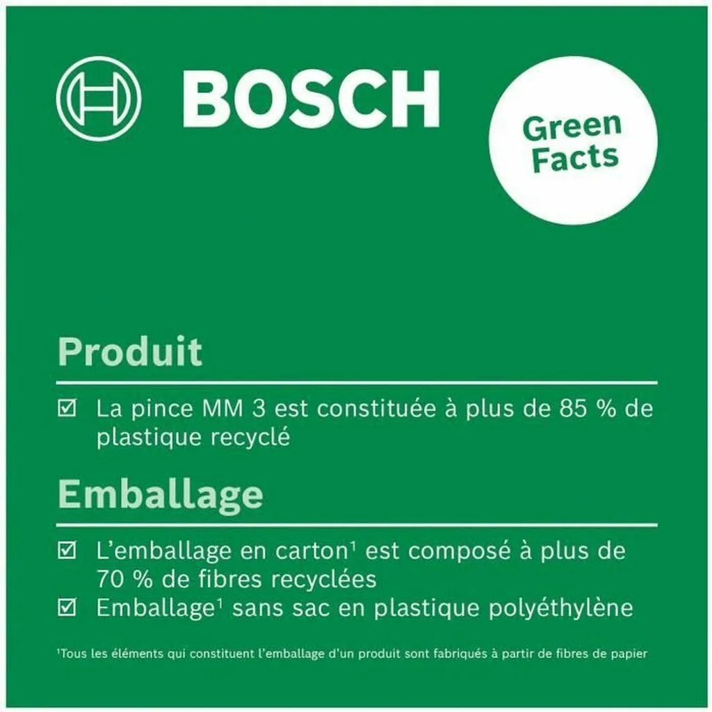 Support de serrage Bosch MM 3 pour laser lignes : Fixation précise 1/4" - 3