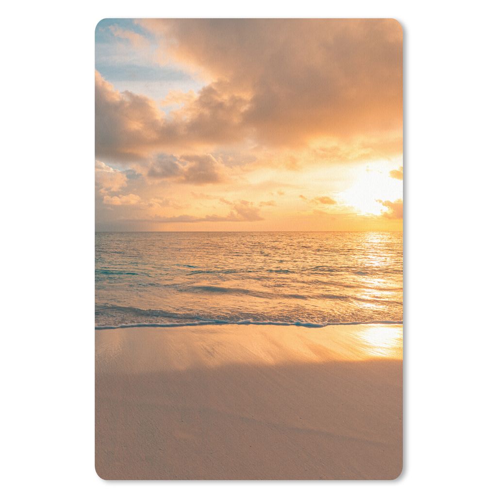 MuchoWow Mauspad Mousepad Strand - Sommer - Sonnenuntergang - Wolken - Meer 18x27 cm - Mousepads - Maus Mat - Pad - Mausunterlage