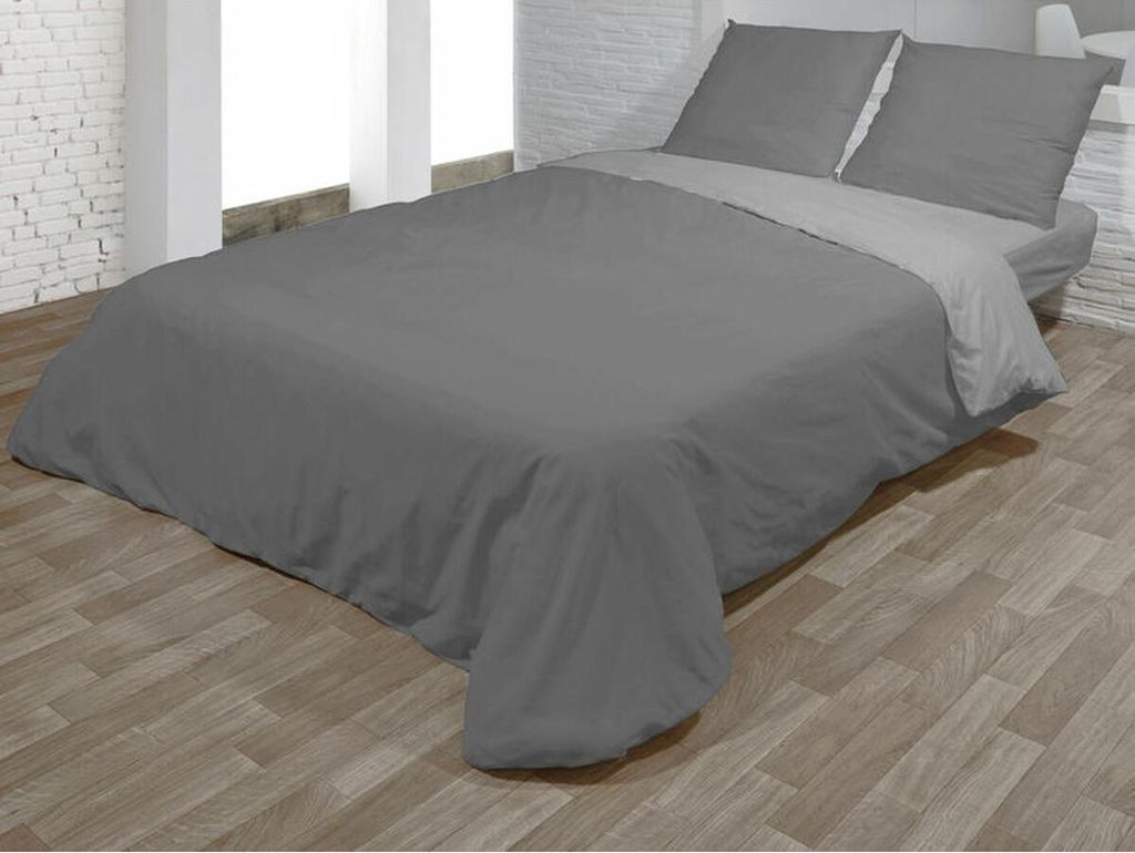 Bettbezug Set Hosteline VEGAS Grau 90cm Bett 2 Stück