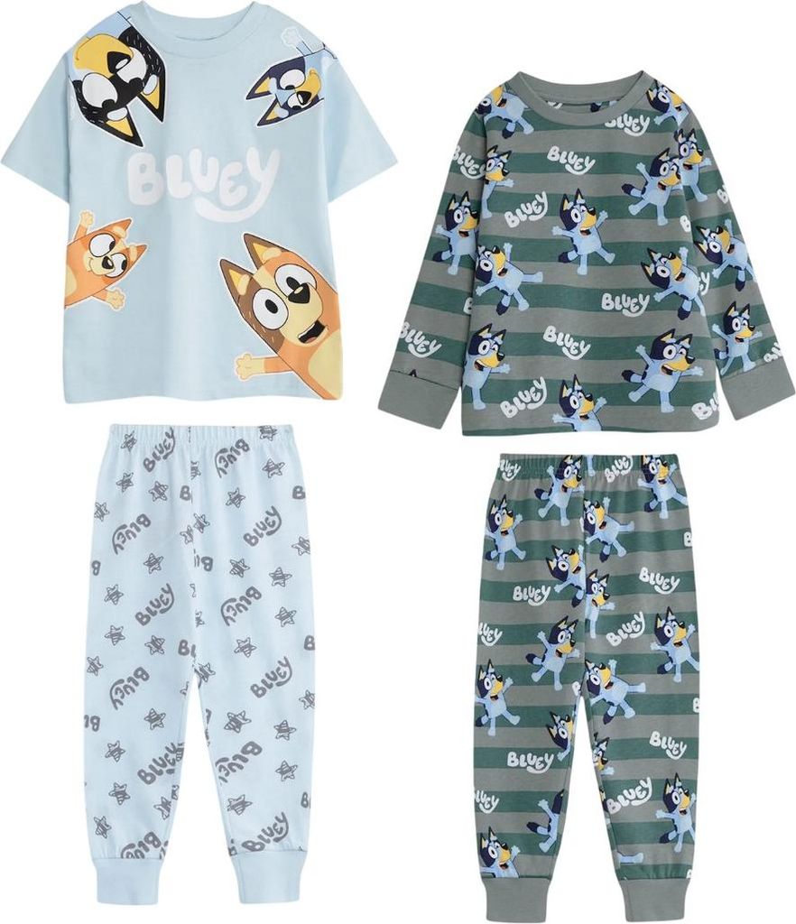 Bluey - Schlafanzug mit langer Hose für Jungen (2er-Pack) NS9659 (92) (Bunt)