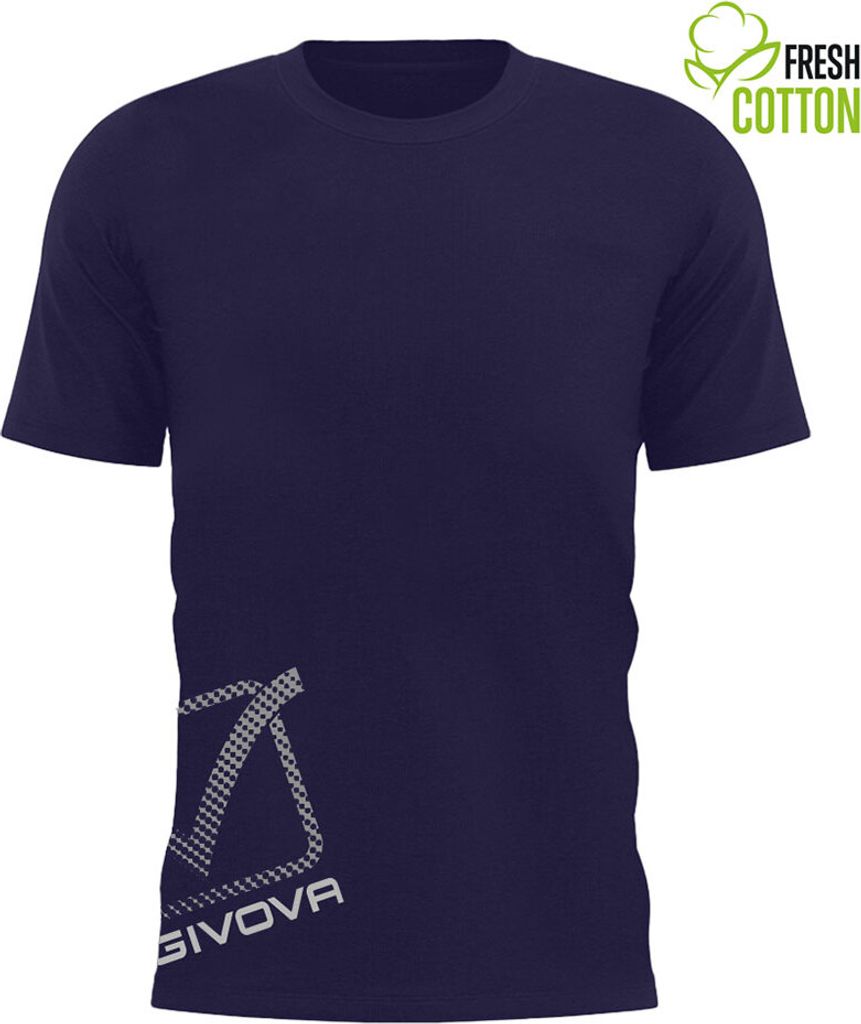 Baumwoll-t-shirt givova reflektierende marine xl