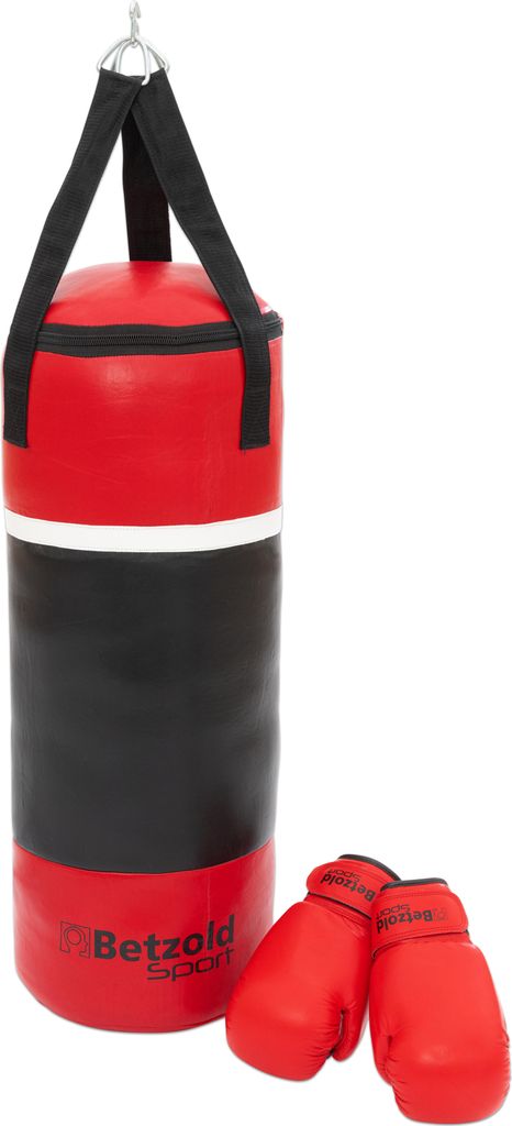 Box-Set Champion für Boxtraining, Boxsack 75 cm hoch, 20 cm Ø, 9 kg, Boxhandschuhe 8 Unzen