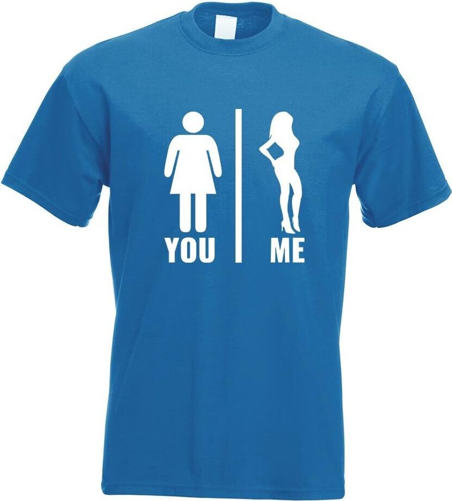 Kiwistar - T-Shirt - royal - You vs. Me - Frauenvergleich Motiv Bedruckt Funshirt Design Print - mit Motiv Bedruckt - Funshirt Design - Sport - Fre...