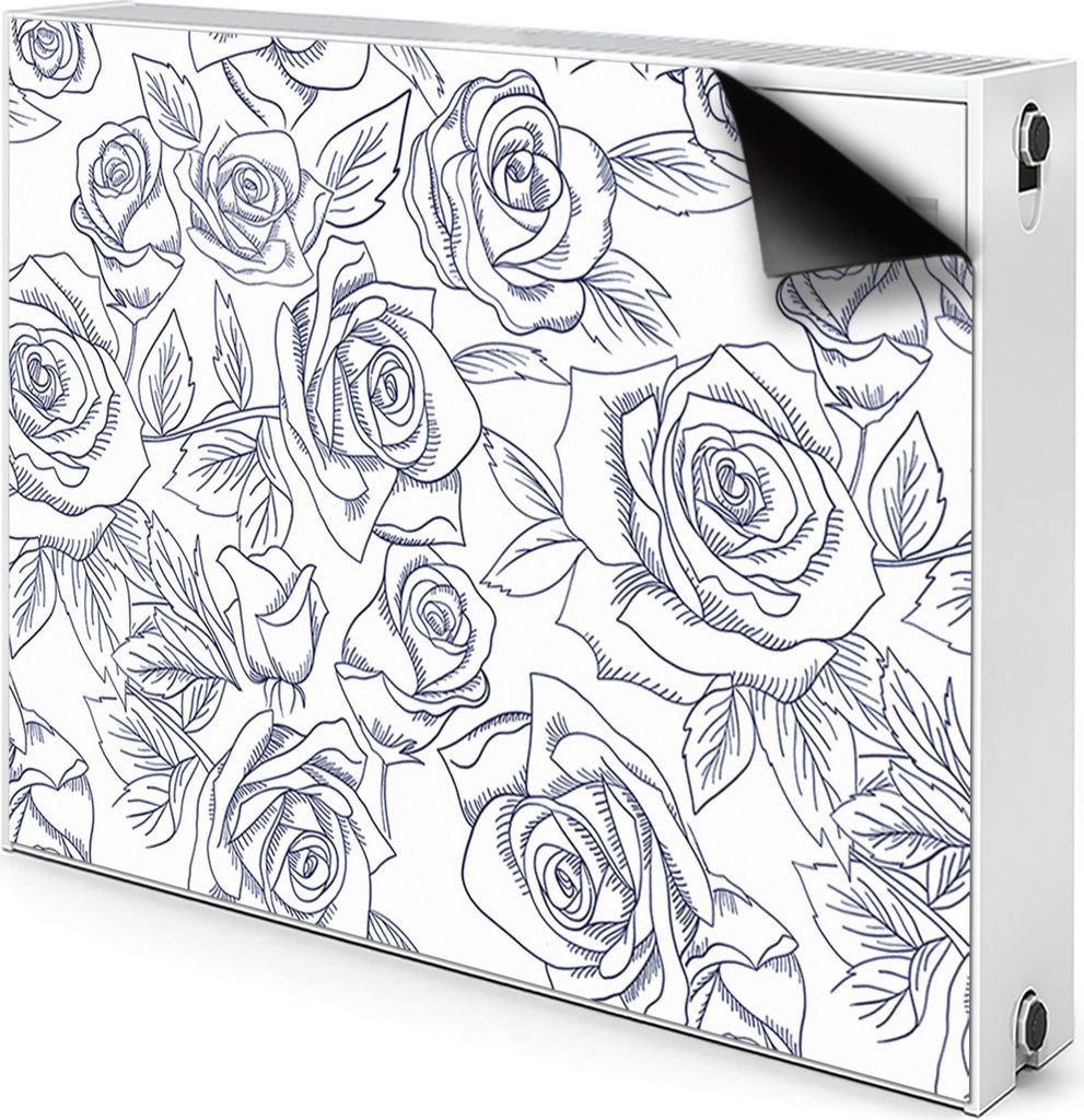Magnet Heizkörperverkleidung Heizkörper-Abdeckung Heizung Heizkörper 100x60 cm - Blau, rosen