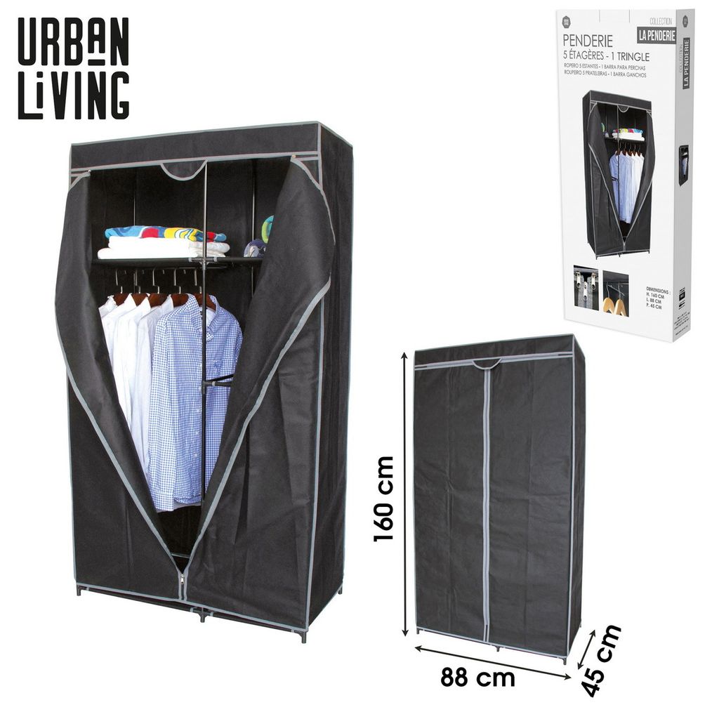 Urban Living Falt-Kleiderschrank Garderobe 88x45x160cm LA PENDERIE 200201