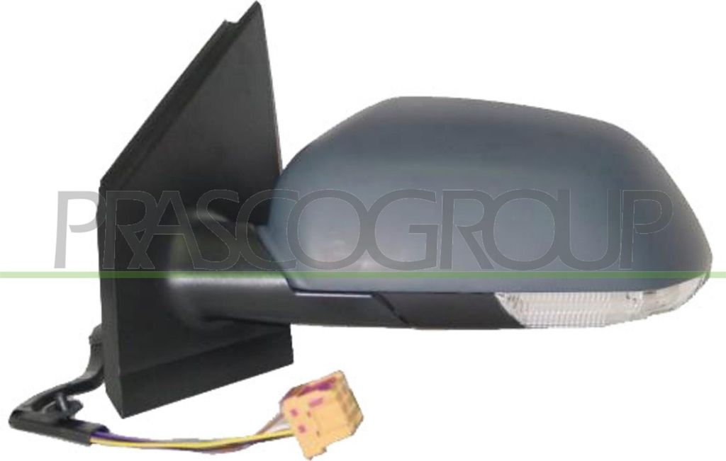 PRASCO VG0227324 Außenspiegel Seitenspiegel Links für VW POLO (9N) Beheizt Grundiert Elektrisch