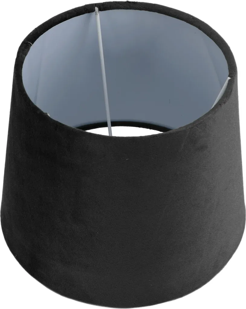 Abat-jour Tissu Noir 20cm pour Lampe de Table et Lampadaire E27 E14