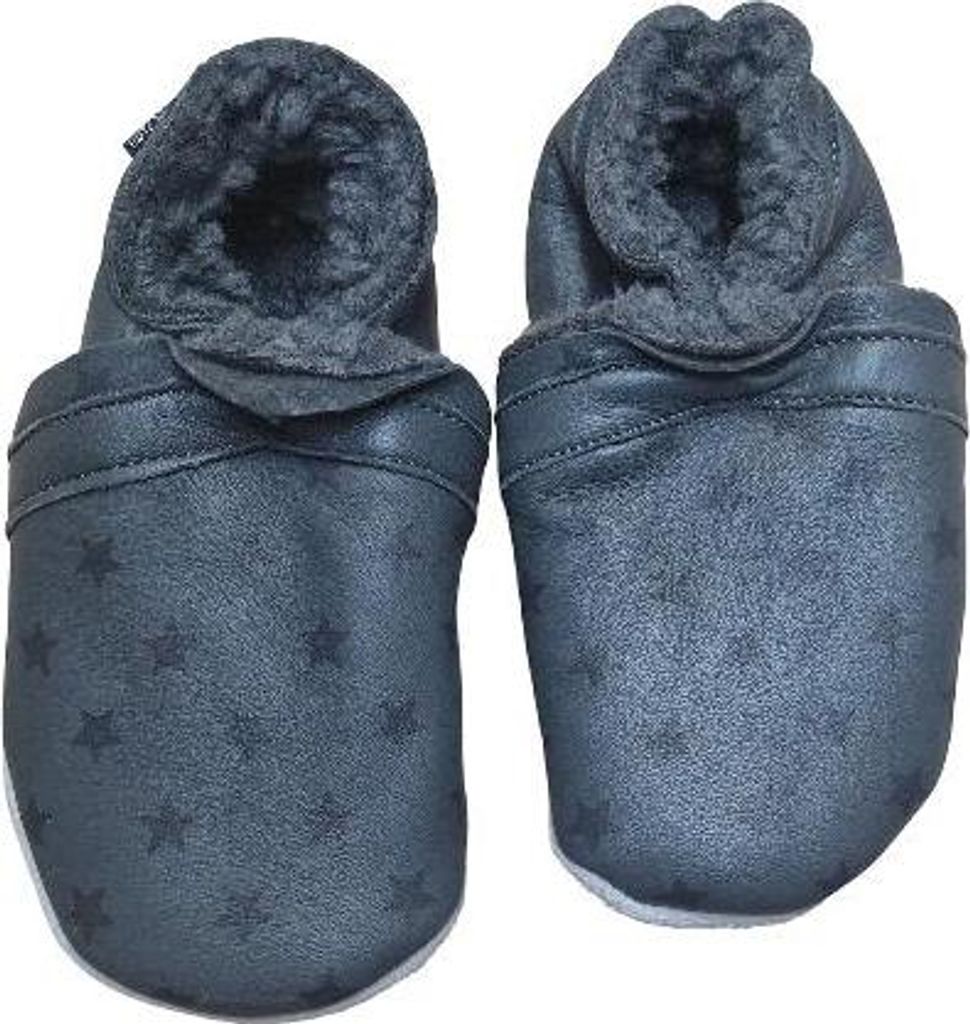 CeLaVi Krabbelschuhe Lederpuschen anthrazit 27/28