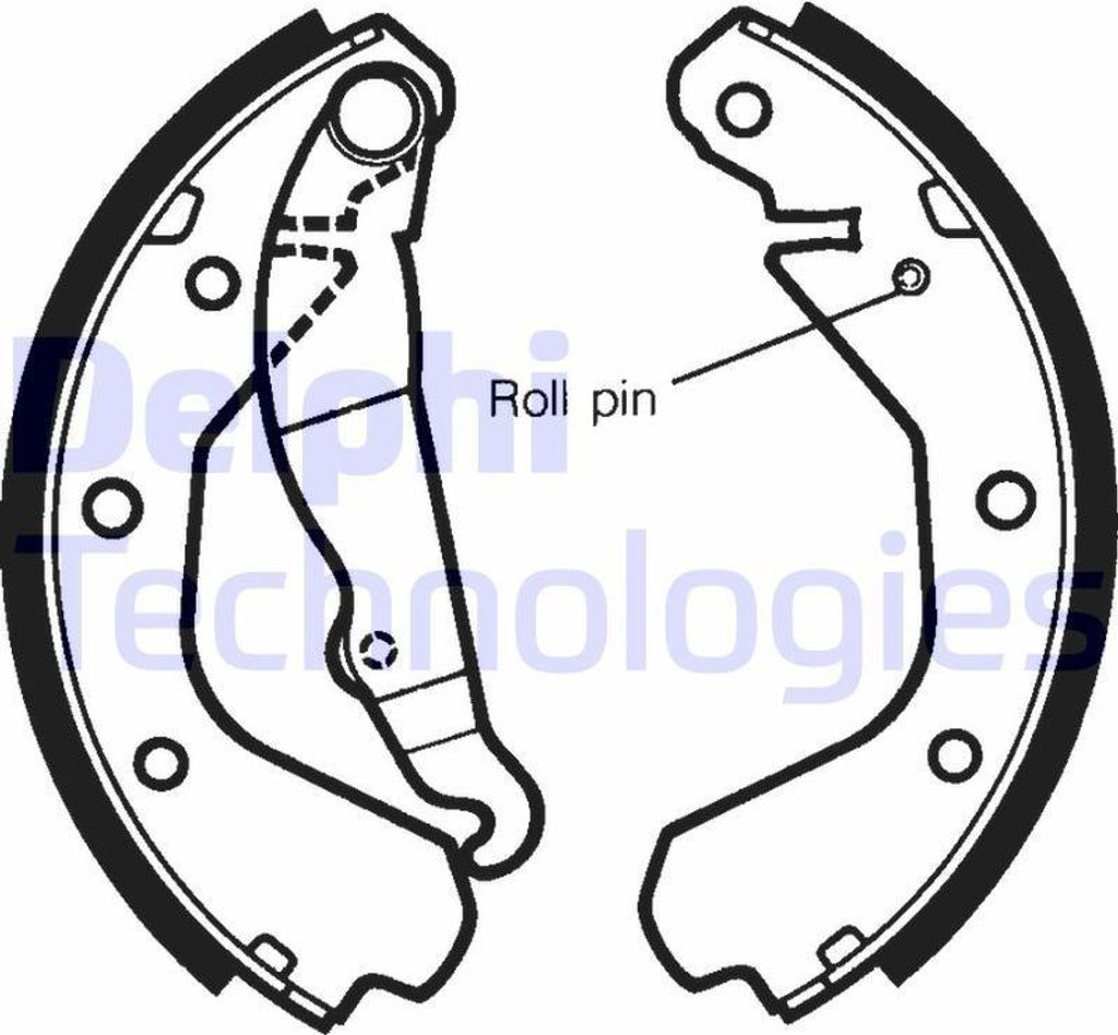 DELPHI Bremsbackensatz Trommelbremse Hinten für OPEL Kadett E CC (T85) 200mm LS1292