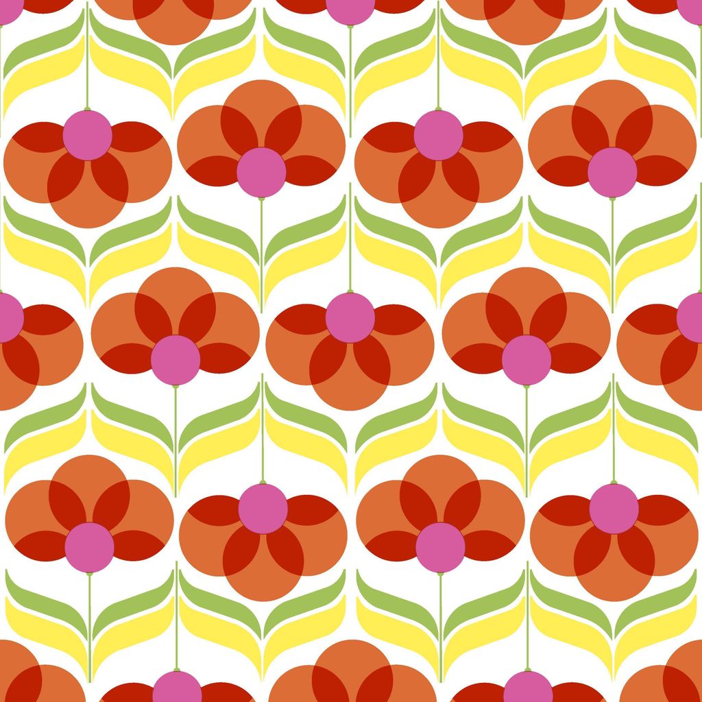 Servietten 33x33 cm - Geo Flowers Red