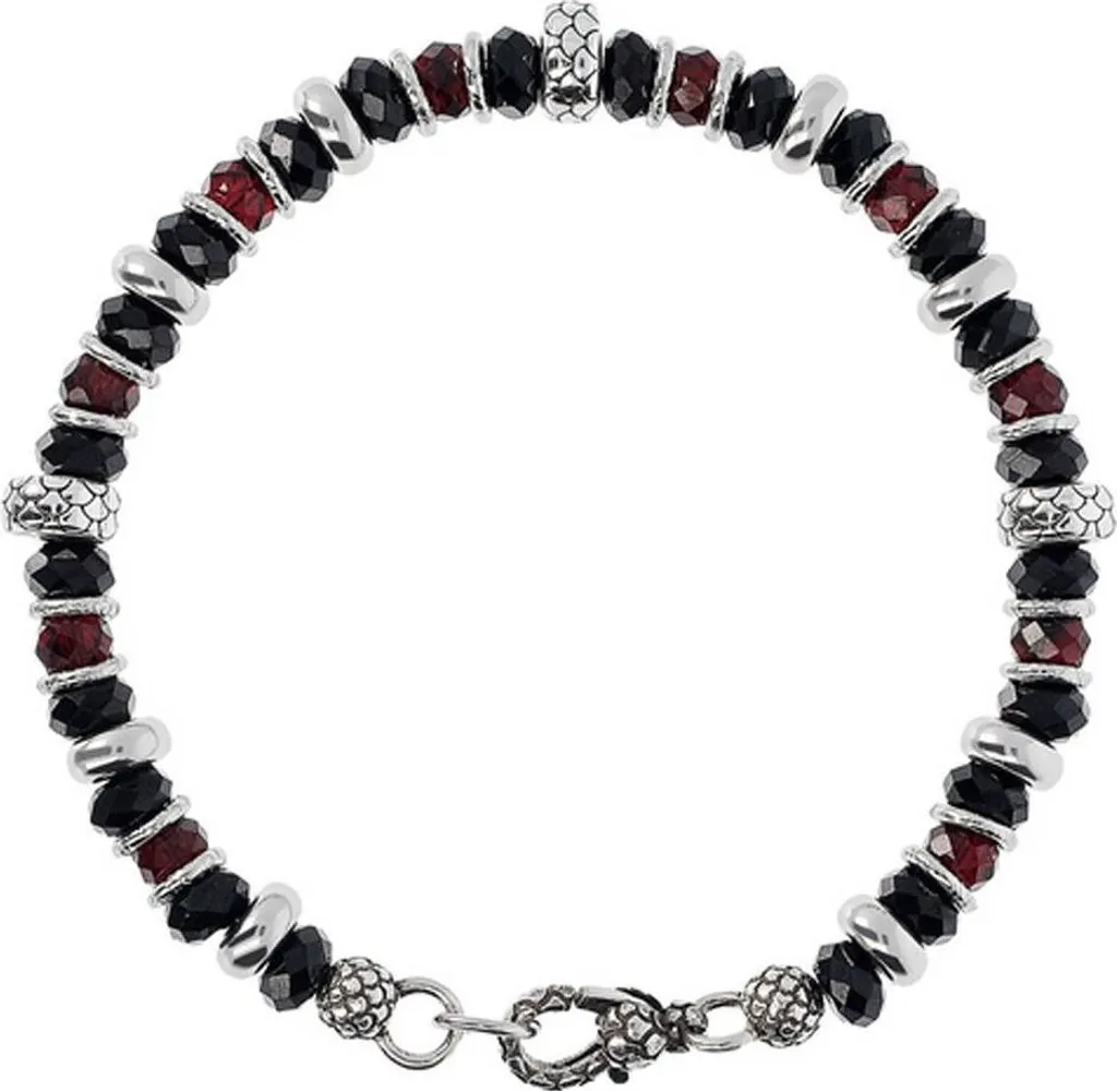 Bracelet de Luxe en Argent pour Homme Albert M. Design Texturé Noir