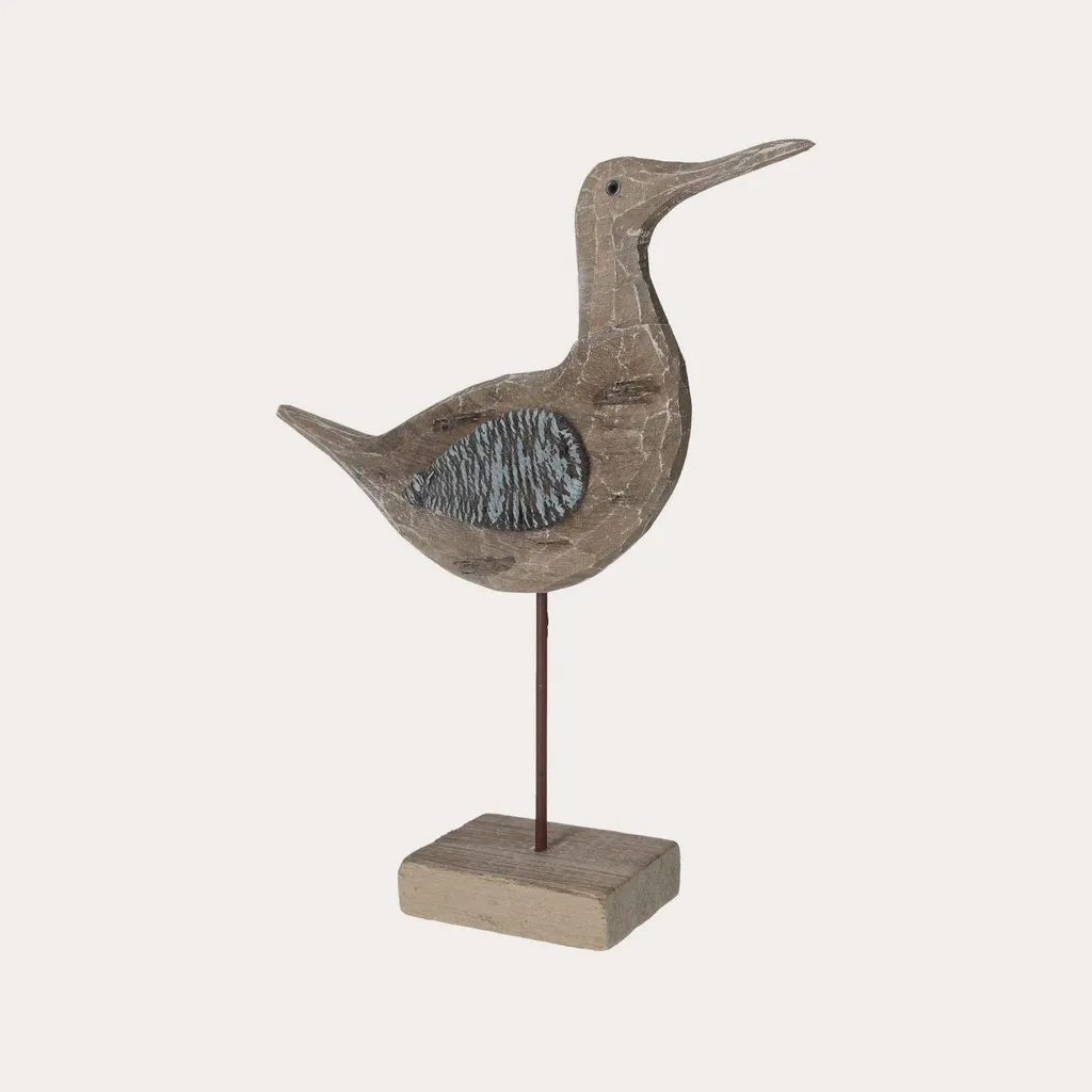 Mouette en Bois Vieilli Effet Grunge Patiné pour Intérieur Vintage