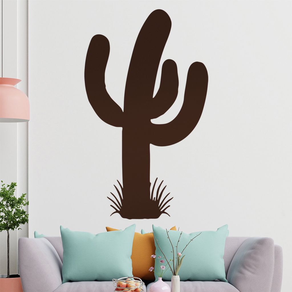 KIWISTAR Kaktus - Wüste Stachel Trocken Wandtattoo in 6 Größen - Wandaufkleber Wall Sticker - Dekoration, Küche, Wohnzimmer, Schlafzimmer, Bade...
