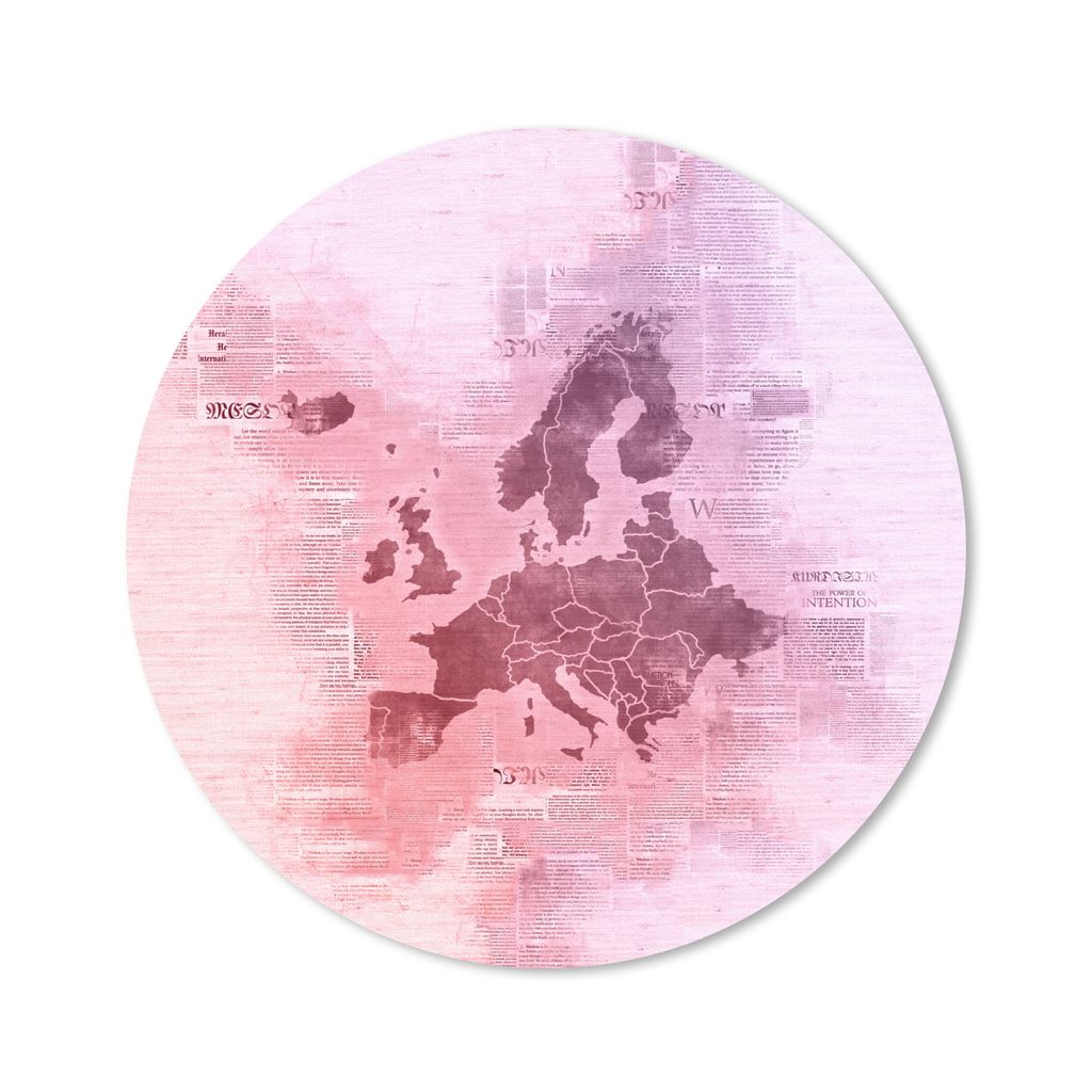 MuchoWow Mauspad Mousepad Karten - Europa - Aquarell - Zeitung 50x50 cm - Mousepads - Maus Mat - Pad - Mausunterlage - Vinyl