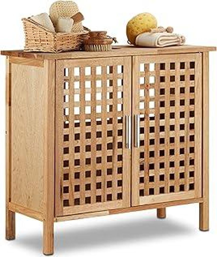 Waschbeckenunterschrank Walnuss HBT: 61x 66 x 29 cm Waschbeckenschrank robust und widerstandsfähig Bad Unterschrank fürs Waschbecken oder den Was...