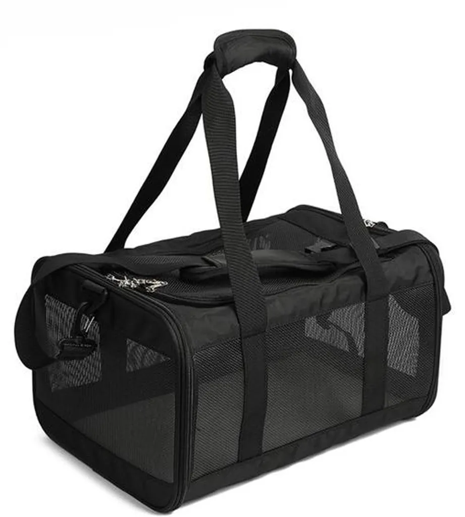 Grand sac de voyage pliable noir pour emmener votre animal partout avec vous