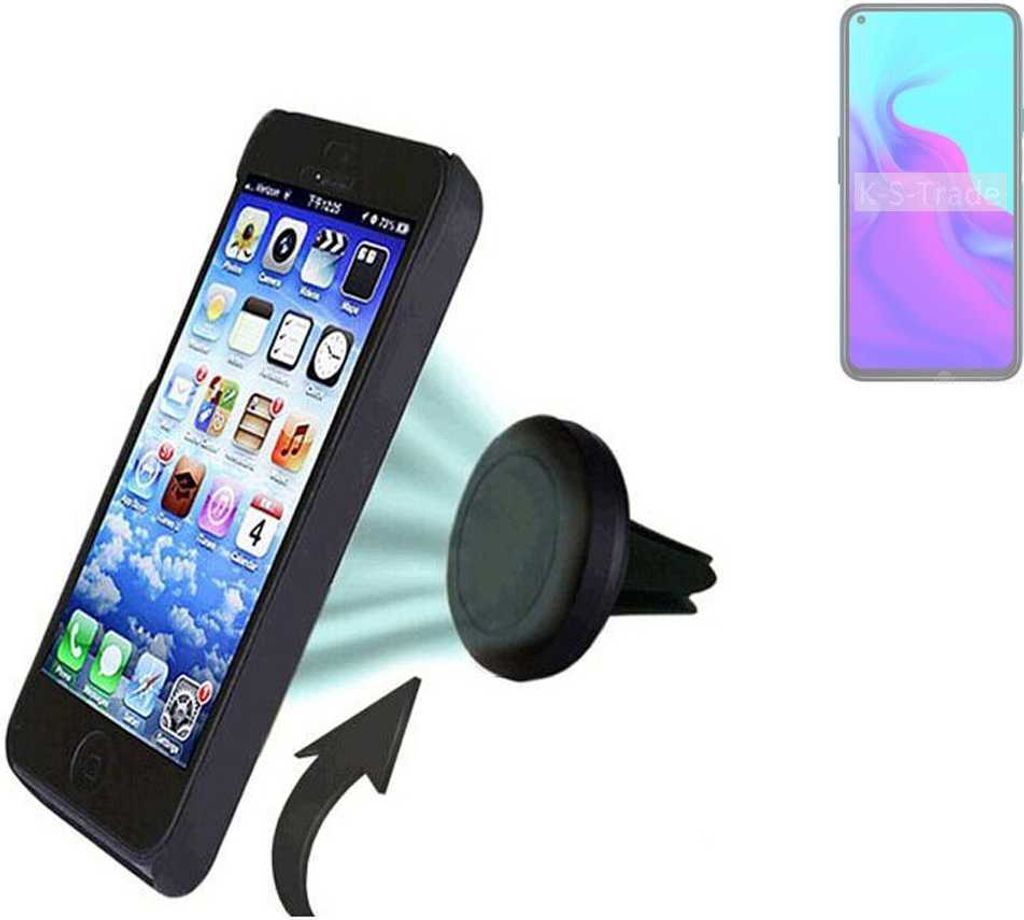 K-S-Trade Kompatibel mit Cubot X30 P Auto Handy Halterung KFZ Halter Lüftungsgitterhalterung Air Vent mount Smartphone Halter