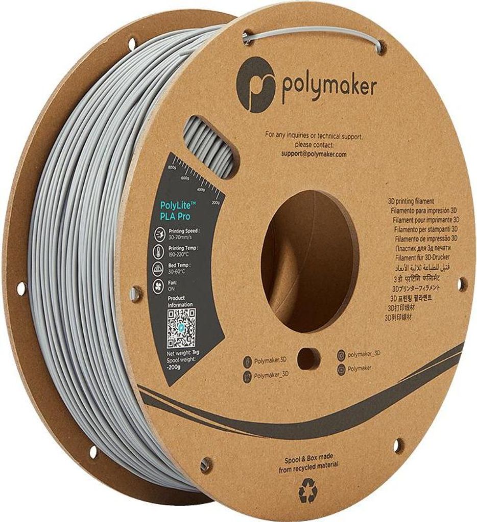 Pla Pro 1,75Mm Grey 1Kg