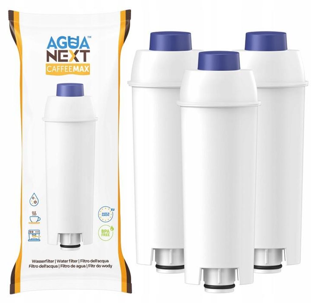 3x Agua Next Wasserfilter für die Delonghi ECAM Magnifica Eletta Dinamica Kaffeemaschine