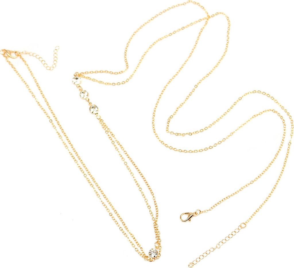 Körperkette, y, schlicht, mit Kunstdiamanten eingelegt, integriert, verstellbar, Anziehgeschenk, Dame, Kreuz, Bikini, Bauchkette, Körperschmuck, ...