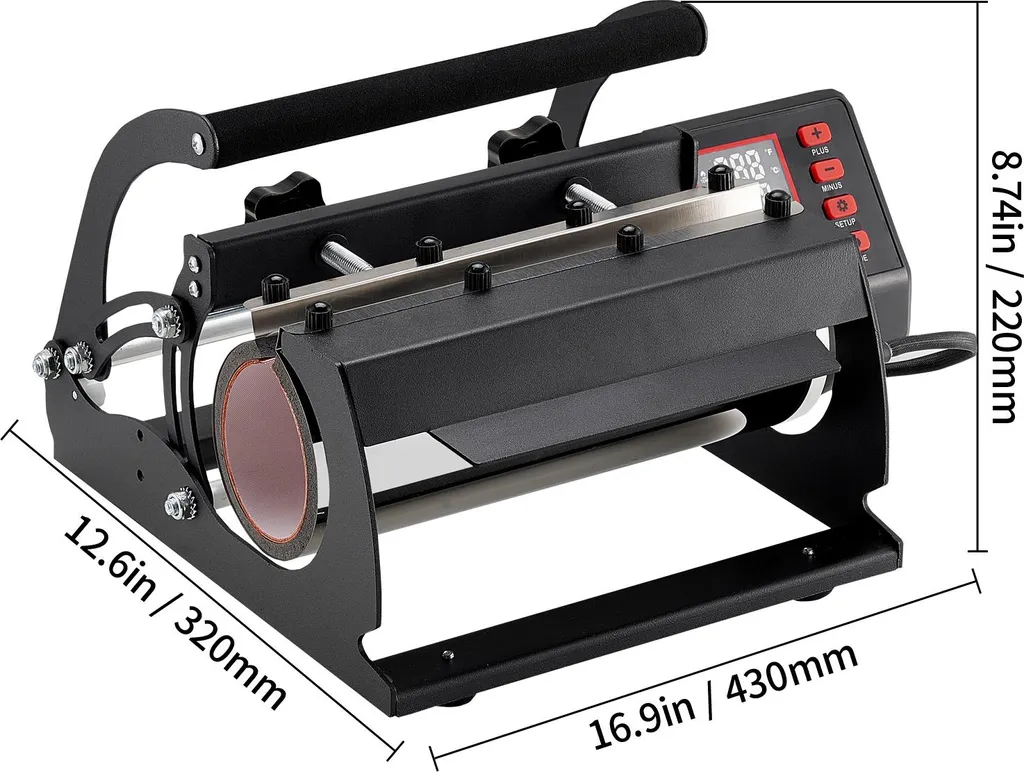 SucceBuy stampa di calore per la sublimazione tazza 887ml fai da te nero - 8