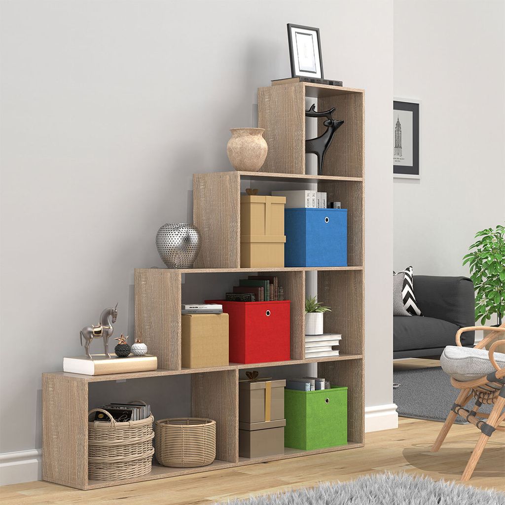 VCM Holz Stand Treppenregal Stufenregal Standregal Produktbild 