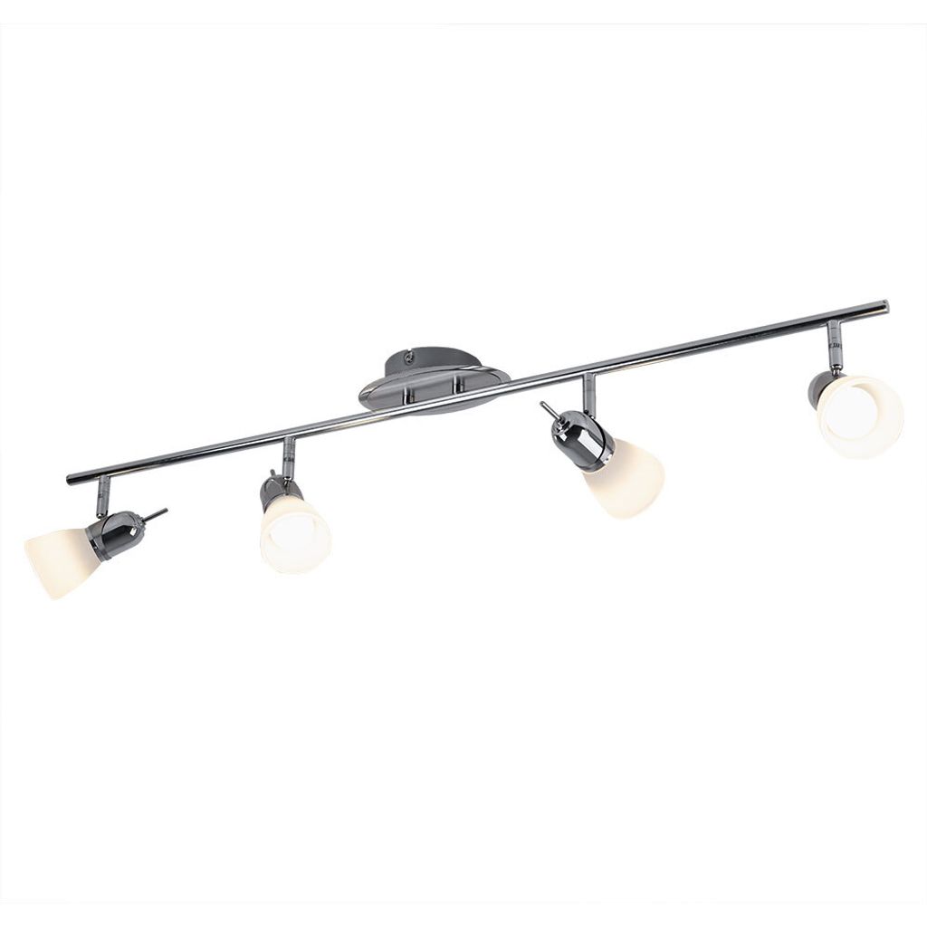 LED Deckenstrahler aus Chrom und Glas, Länge 95 cm Produktbild 
