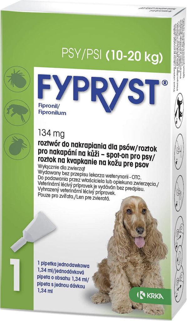 FYPRYST 134mg - pipeta do nakrapiania dla psów (10-20kg)