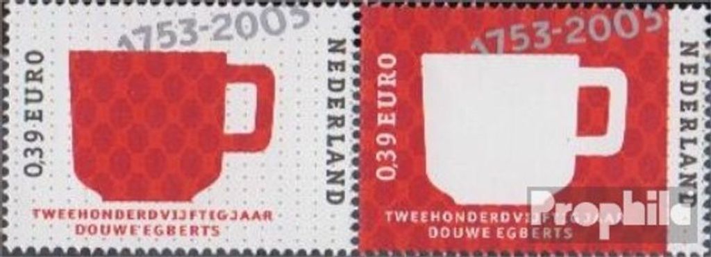 Briefmarken Niederlande 2003 Mi 2132-2133 Paar (kompl.Ausg.) postfrisch Douwe Egberts Kaffeerösterei