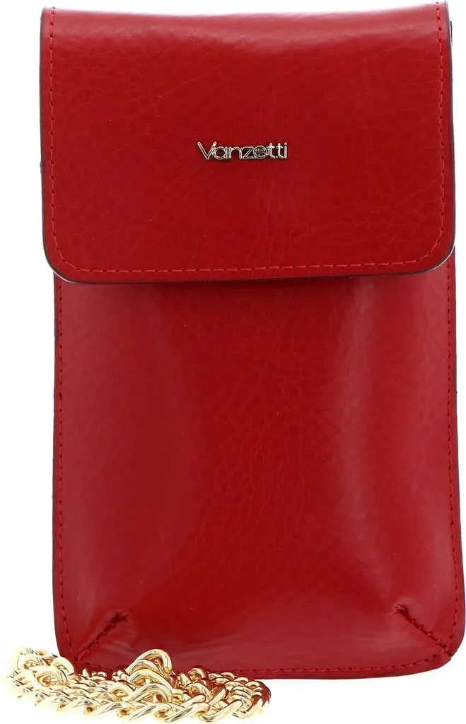 Vanzetti Phone Bag Pelle Rossa - Borsa Cellulare Tracolla Elegante