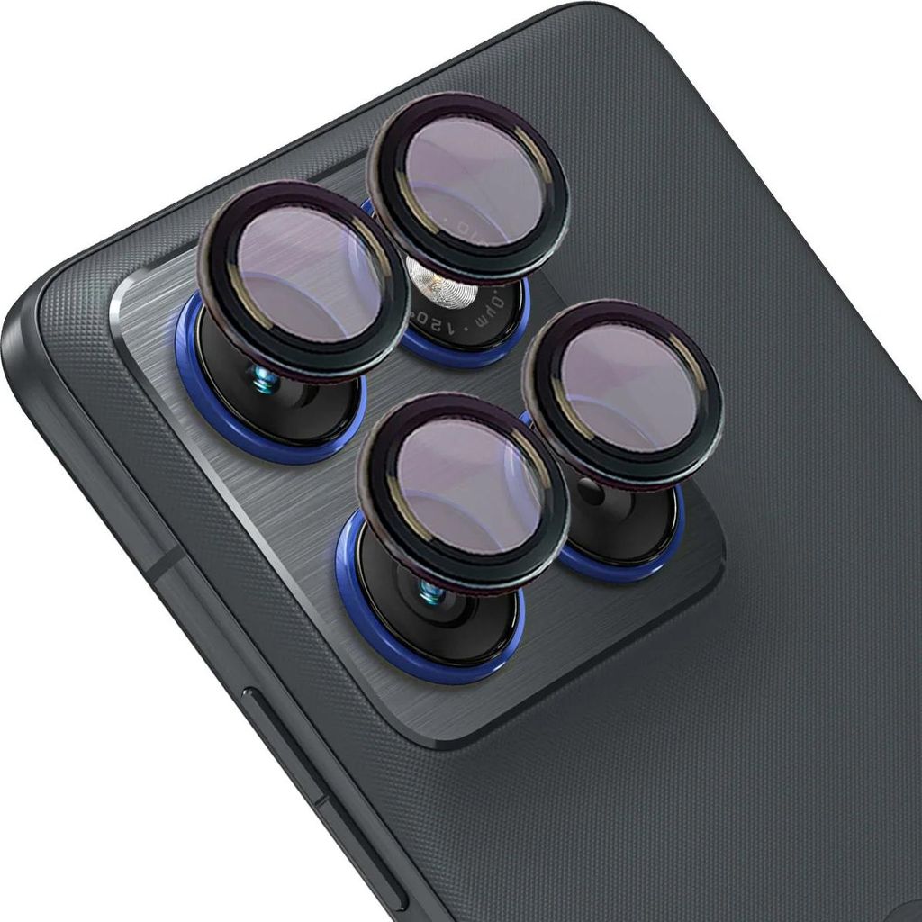 Glas für die Kamera für Motorola Edge 70, Bizon Glass Snap Lens, 1 Set, Schwarzer Rahmen