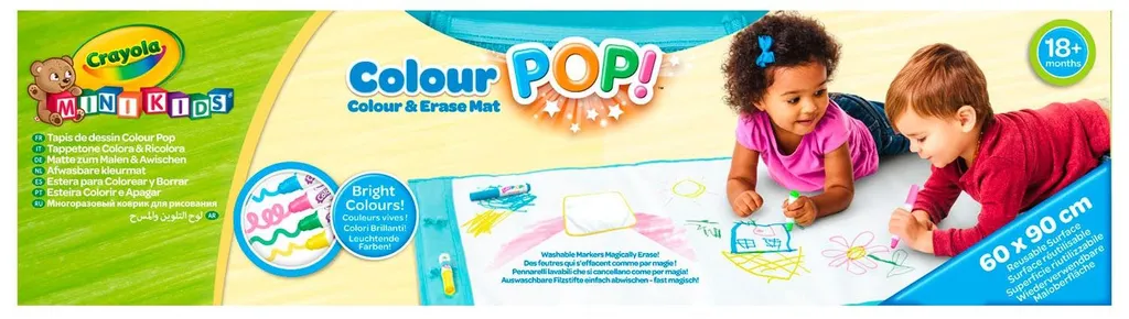 Tapis Coloriage Lavable Crayola Color Pop : Surface Magique et Durable