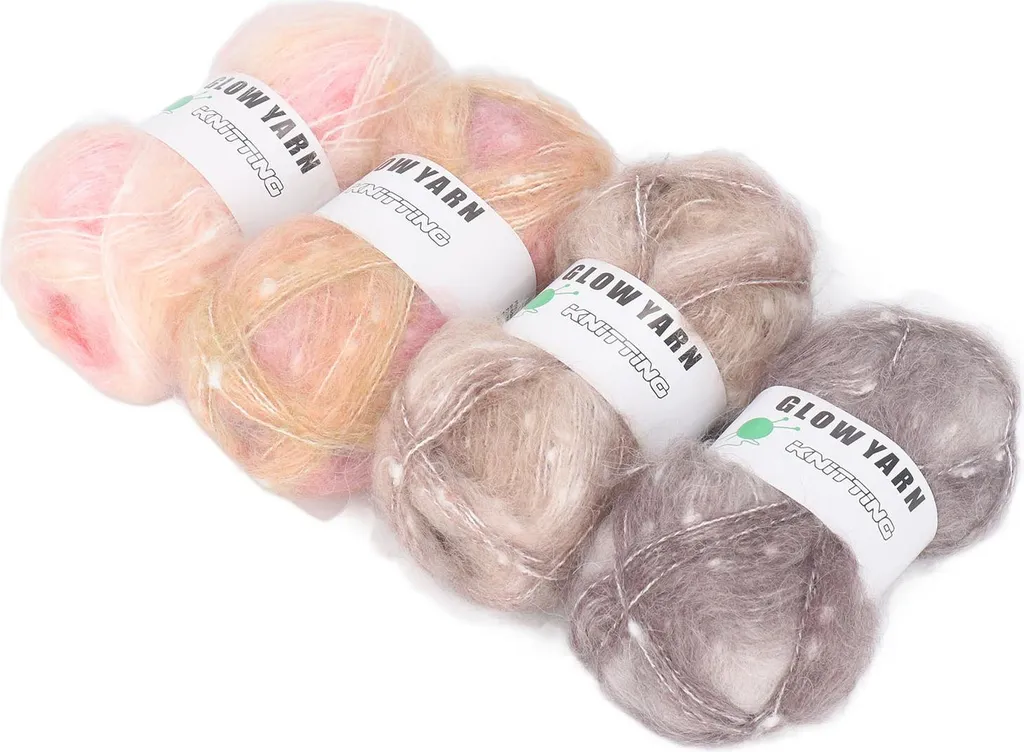 Set 4 Gomitoli Filo Luminoso 152m | Filato per Maglia e Uncinetto