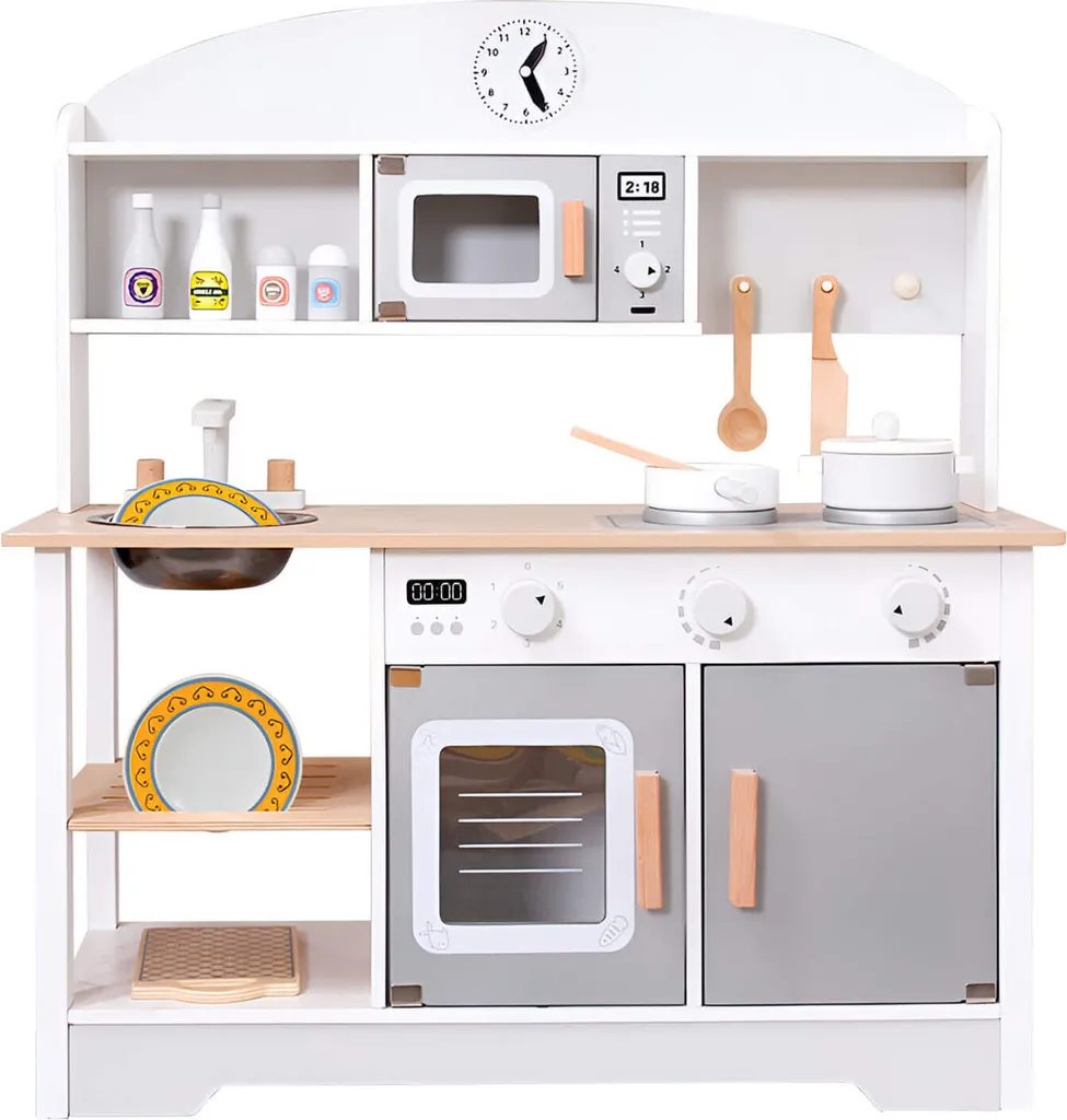 Jeu d'Imitation Cuisine Enfant Bois Multicolore Modèle Manul 68cm