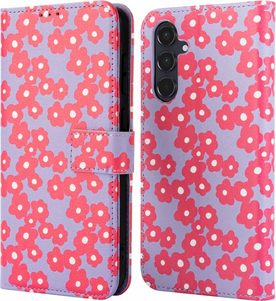 imoshion Design Klapphülle Samsung Galaxy A55 - Dusty Rose Blossoms