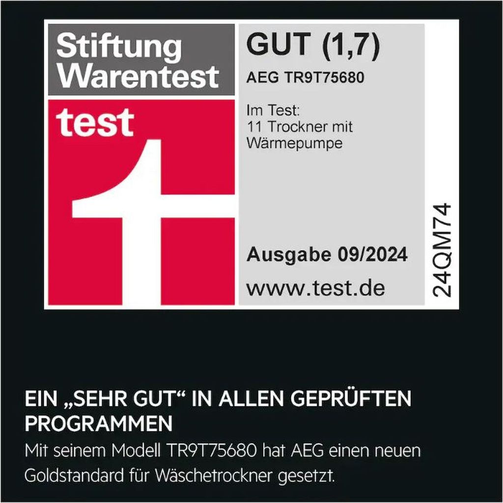 AEG - TR9T75680 - Wärmepumpen-Trockner - 8 kg - Produktbild 2