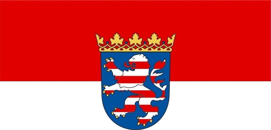 Kiwistar - Aufkleber - Hessen - Bundesland Deutschland Autoaufkleber Sticker Flagge - 40 x 24 cm