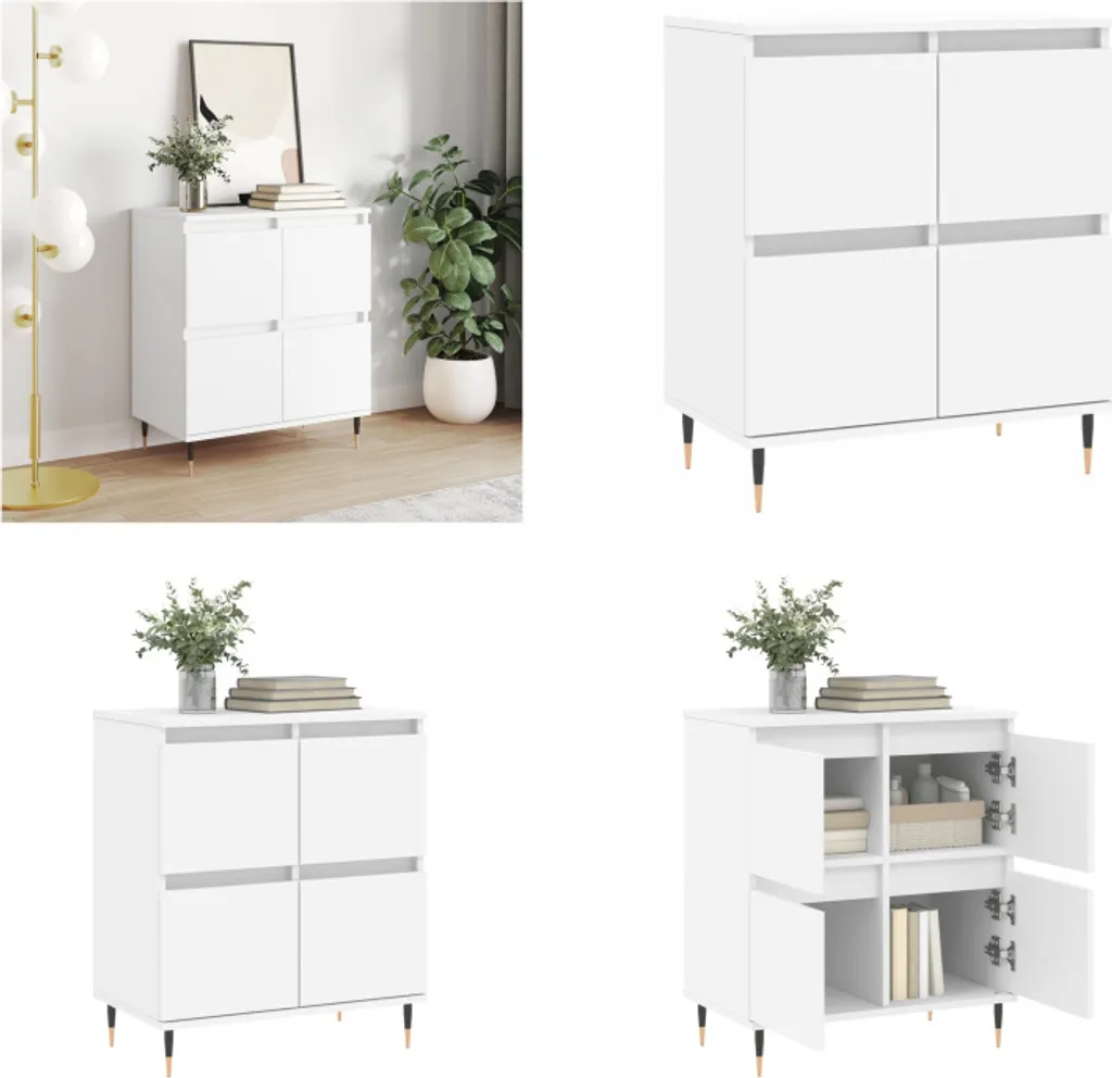 vidaXL Credenza bianca 60x35x70 cm Materiale a base di legno - Credenza - Credenze - Cassettiera - Credenza