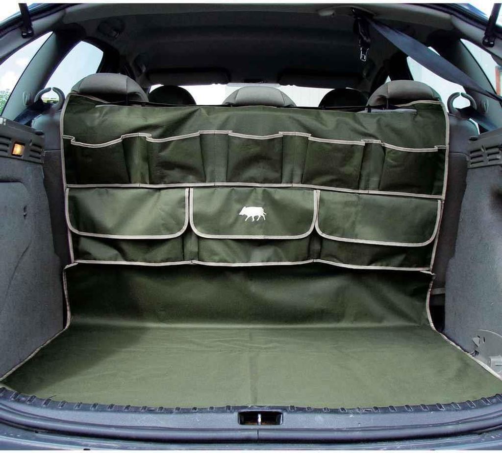 Kofferraum-Organisator mit vielen Taschen und abnehmbarer Schondecke