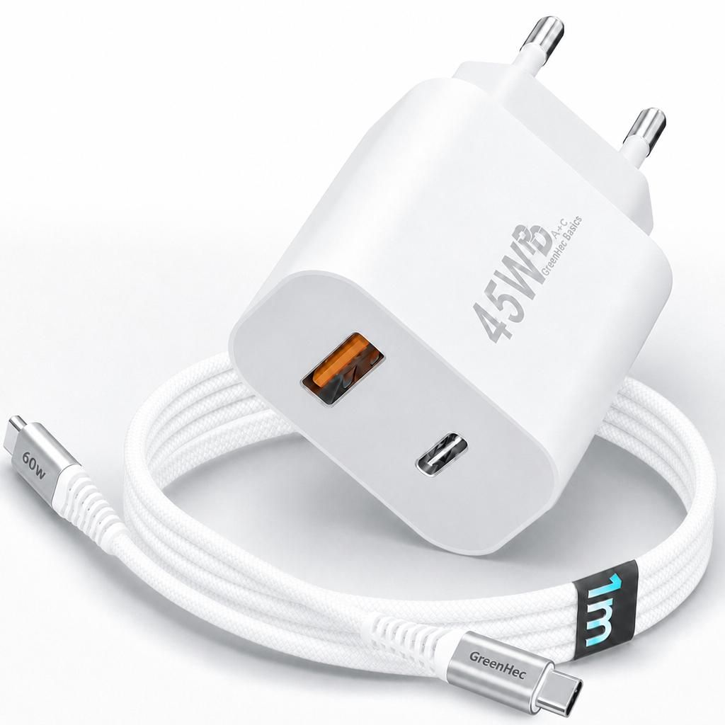 45W USB-C & USB-A Schnellladegerät mit GaN-Technologie Produktbild 