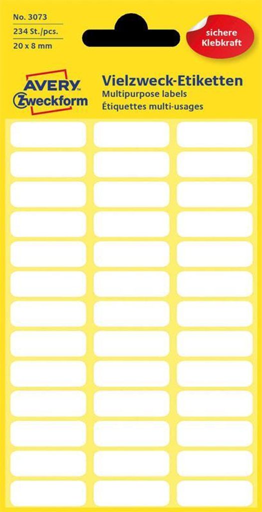 Avery Zweckform® 3073 Mini organizačné štítky 20 x 8 mm 6 Obrázok produktu 
