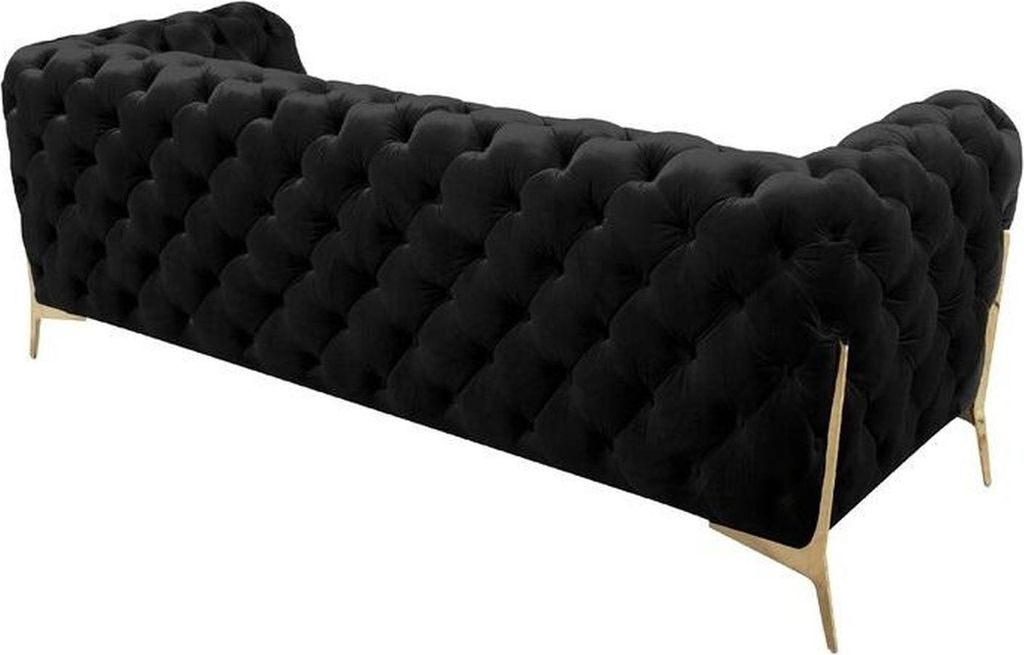 Design Chesterfield Sofa 2-Sitzer Couch Samt Polster Textil Sofas Zweisitzer Neu