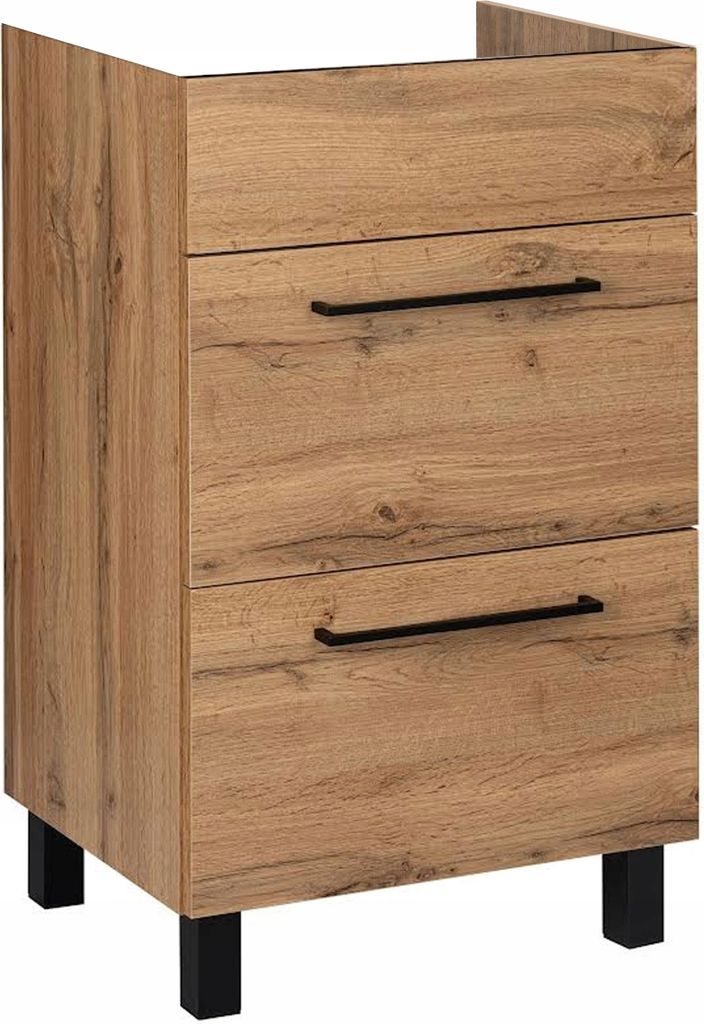 Stamar | Armoire de salle de bains, sous lavabo, chêne Image du produit 