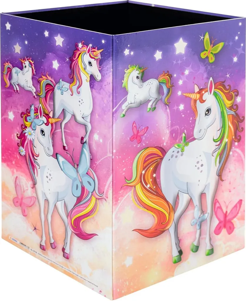 Corbeille à Papier pour Chambre de Fille Licorne 15L HERMA Accessoire