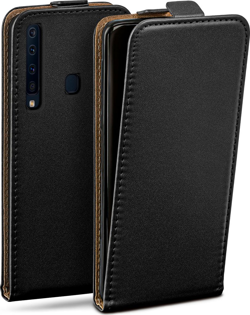 moex Flip Case kompatibel mit Samsung Galaxy A9 (2018) - Hülle mit 360 Grad Schutz, Schwarz