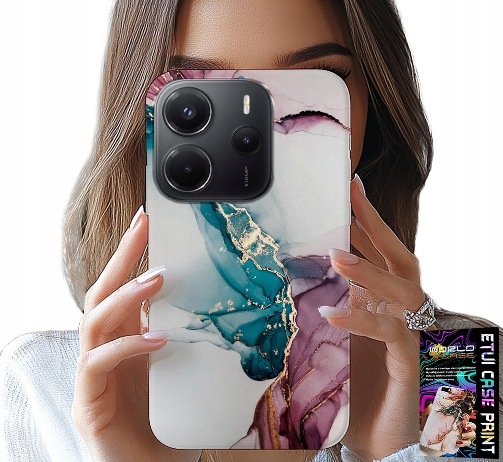 Etui Für Xiaomi Note 14 4G - Elegantes Marmoriertes Modisches Damenetui