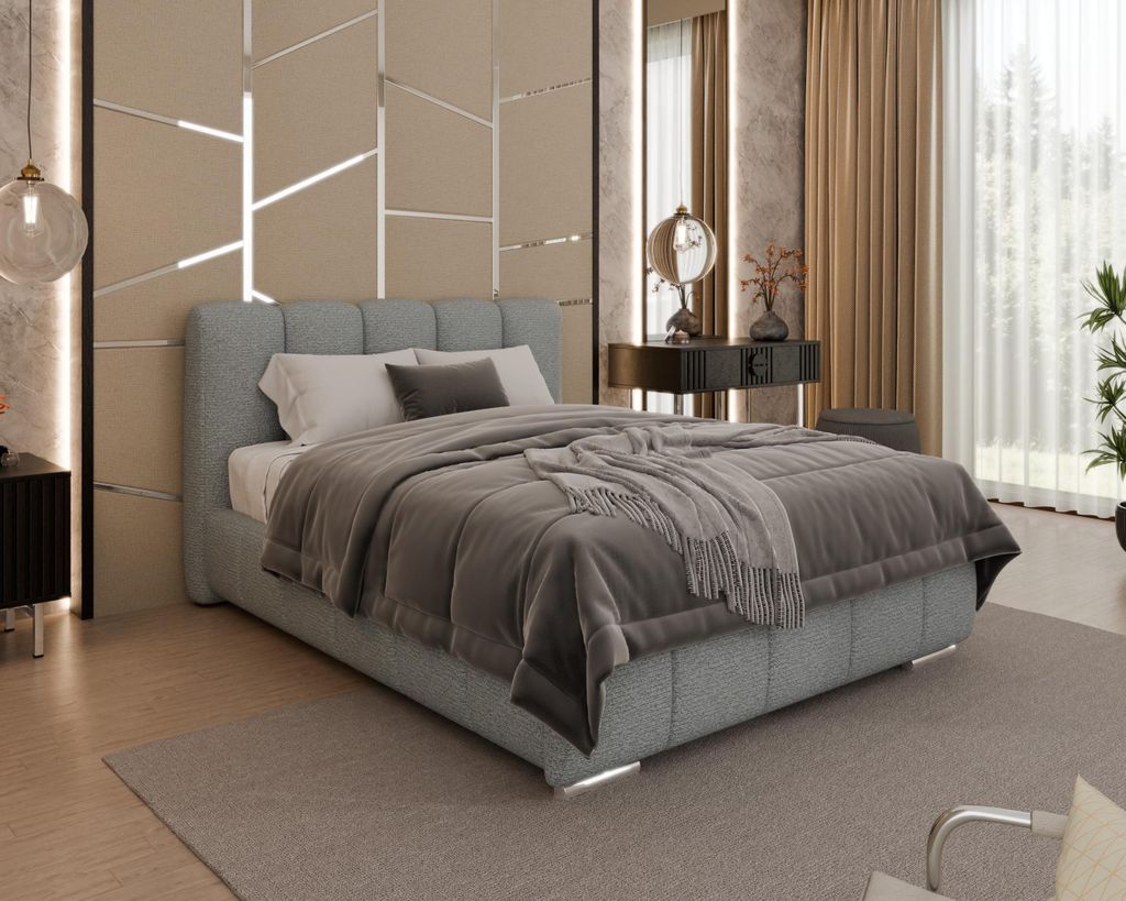 Polsterbett "ZAIRA" – Modernes Design, verschiedene Farben & Größen - ohne matratze
