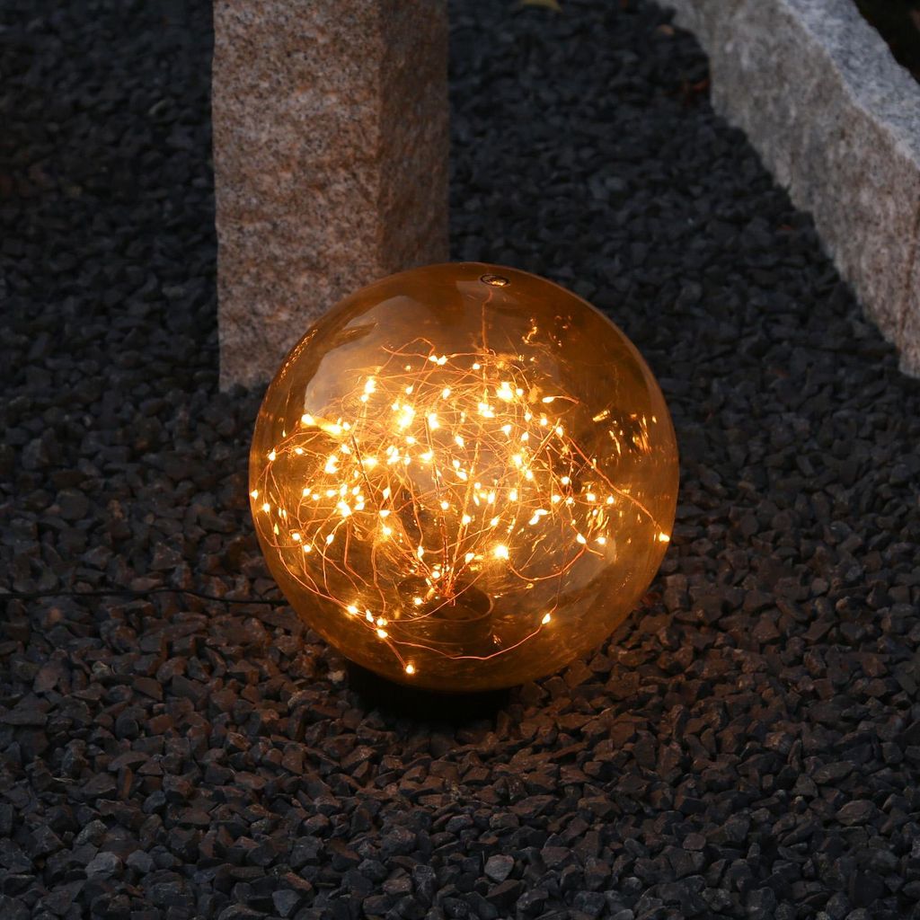 LED Kugel mit Drahtlichterkette - stehend - 80 Produktbild 